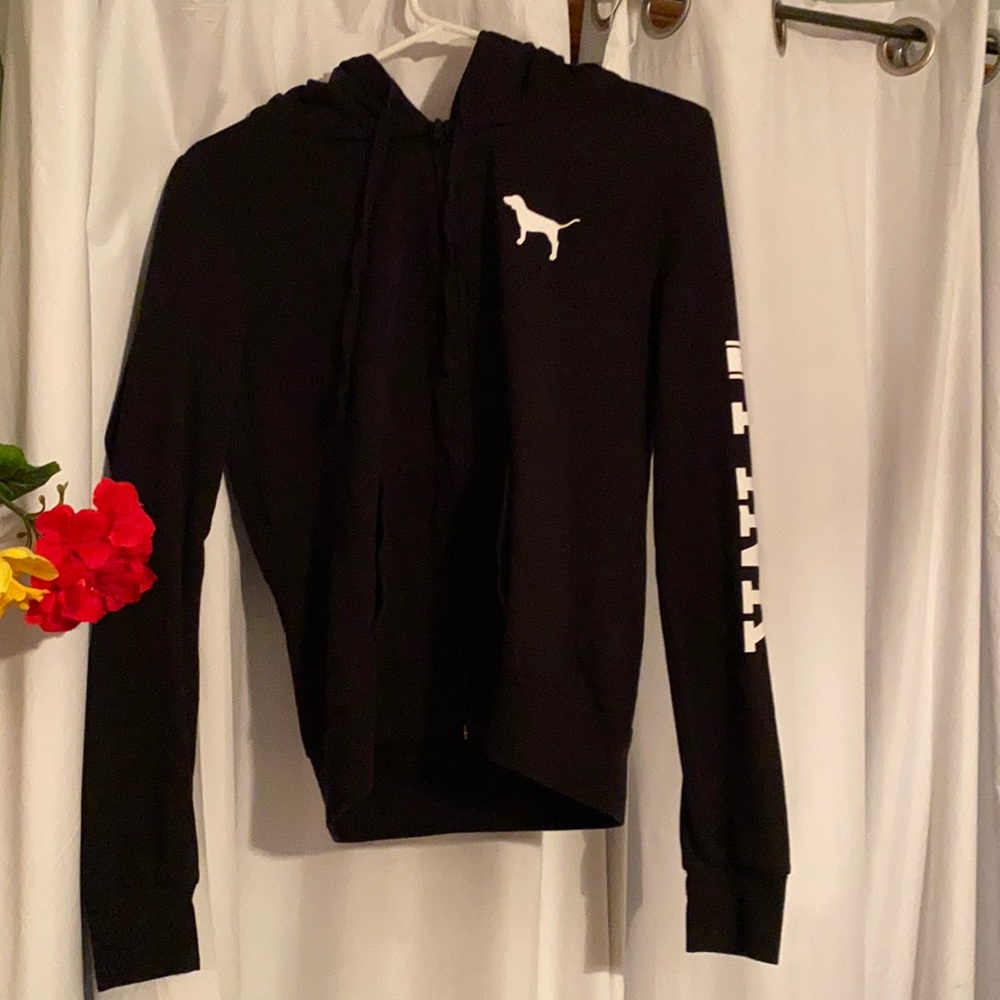 Black pink brand zip up